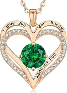 Heart Birthstone Necklace